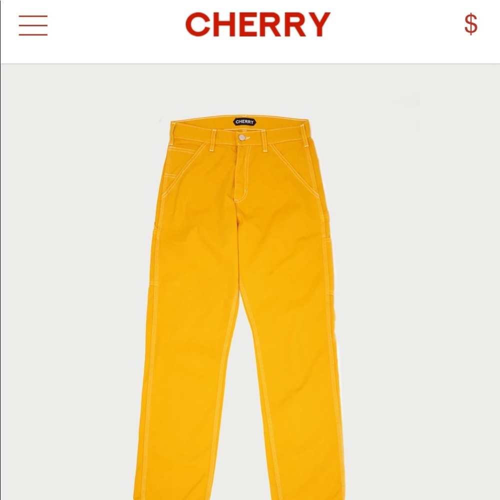 Cherry LA Yellow Painters Pants size 28